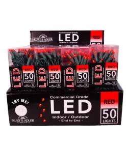 Ensemble de 50 lumières DEL rouges
