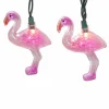 Ensemble de 10 lumières flamants roses