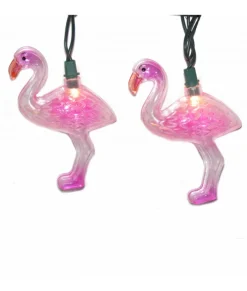 Ensemble de 10 lumières flamants roses