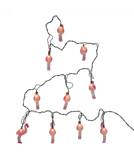 Ensemble de 10 lumières flamants roses