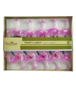 Ensemble de 10 lumières flamants roses