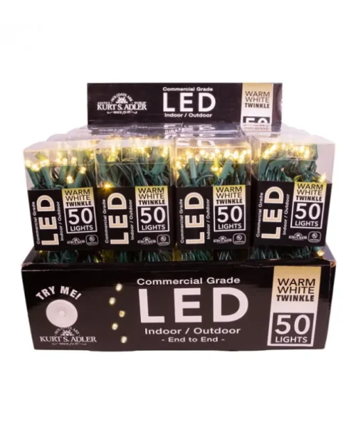 Ensemble de 50 lumières LED scintillantes blanc chaud