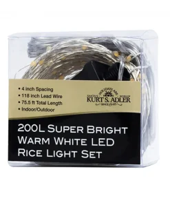 Ensemble de 200 mini lumières blanc chaud