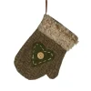 Fabric ornament, Brown mitten