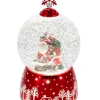 Globe d'eau scintillante avec Père Noël éclairé par LED
