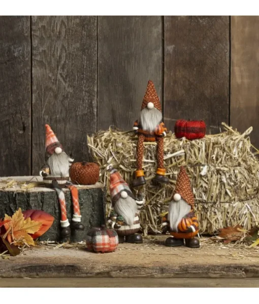 Gnome d'automne assis