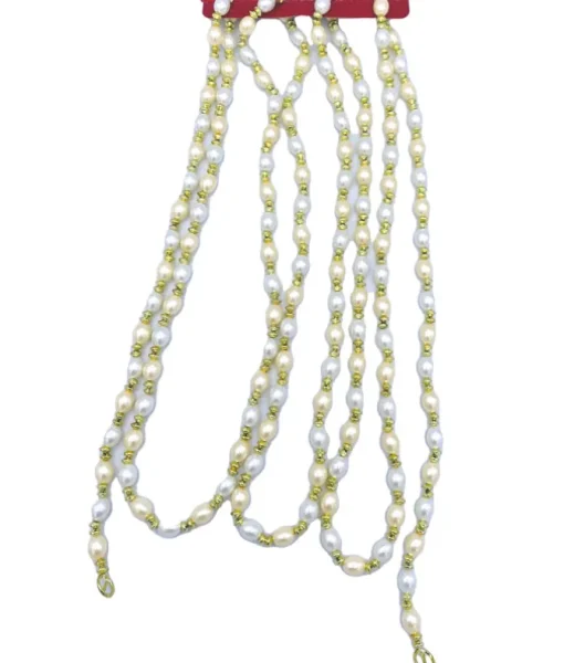 Guirlande de perles de 9' Ivoire et Or