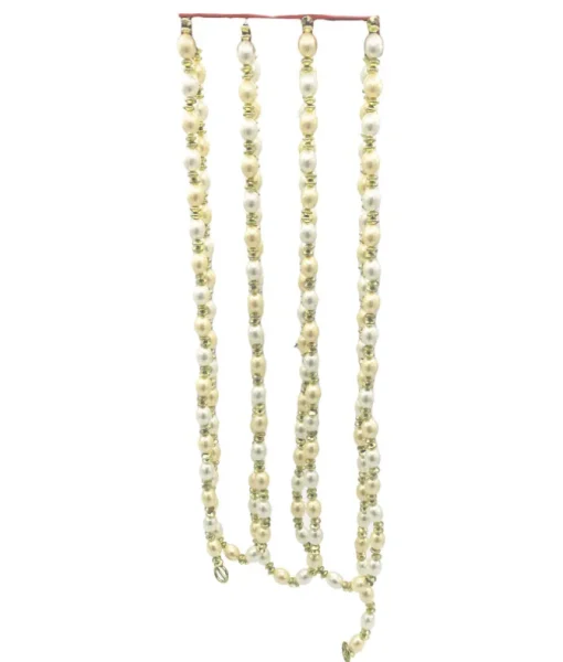 Guirlande de perles de 9' Ivoire et Or