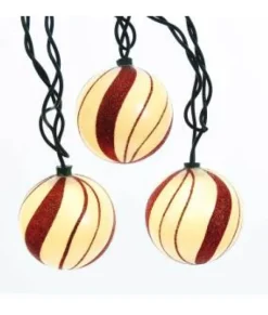 Jeu de lumières couleur canne de Noël