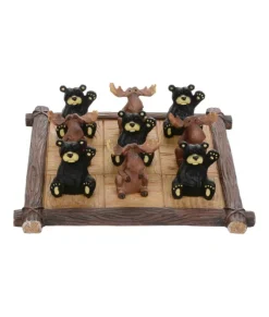 Jeu de Tic tac toe, avec ours et orignal