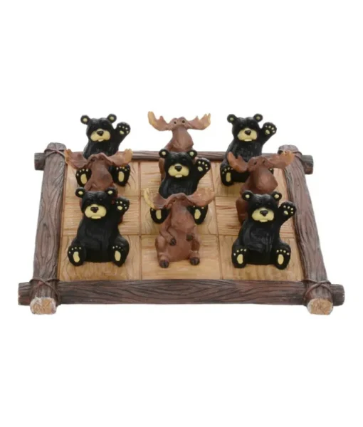 Jeu de Tic tac toe, avec ours et orignal