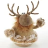 Élan en peluche de style folklorique, ornement d'étagère