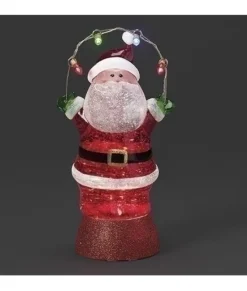 Lanterne d'eau à effet tourbillonnant, Père Noël avec guirlandes lumineuses