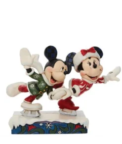 Minnie et Mickey font du patin à glace