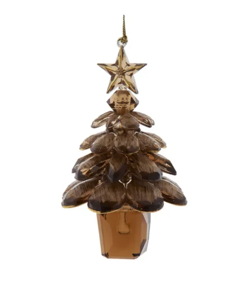 Ornement acrylique, sapin de Noël rustique