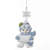 Ornement «Baby's 1st Christmas» bonhomme de neige bleu