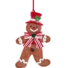 Ornement, biscuit en pain d’épice, bonhomme de neige avec chapeau rouge