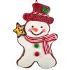Ornement, biscuit en pain d’épice, bonhomme de neige
