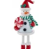 Ornement bonhomme de neige jambes pendantes
