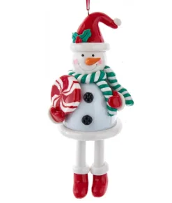 Ornement bonhomme de neige jambes pendantes