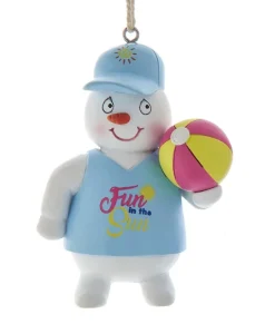 Ornement, bonhomme de neige pour sports de plage