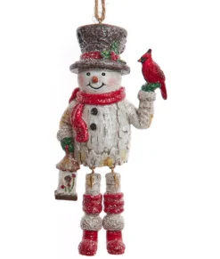Ornement, Bonhomme de neige avec cardinal rouge