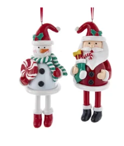 Ornement bonhomme de neige jambes pendantes