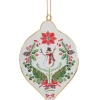 Ornement bonnhomme de neige damask