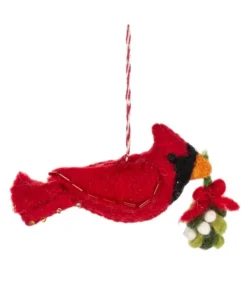 Ornement, Cardinal rouge avec gui