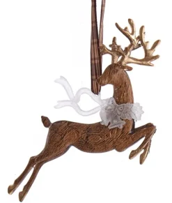 Ornement, cerf sautant, design rustique