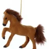 Ornement, cheval alezan à poil doux