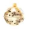 Ornement, cloche dorée, avec motif "Peace "