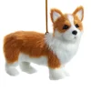 Ornement corgi en peluche