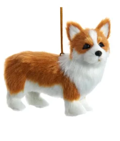 Ornement corgi en peluche