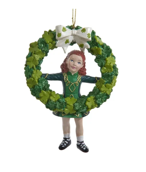 Ornement, danseuse irlandaise avec couronne