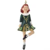 Ornement d'arbre, danseuse traditionnelle irlandaise, fille en costume traditionnel