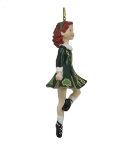 Ornement d'arbre, danseuse traditionnelle irlandaise, fille en costume traditionnel