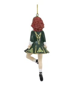Ornement d'arbre, danseuse traditionnelle irlandaise, fille en costume traditionnel