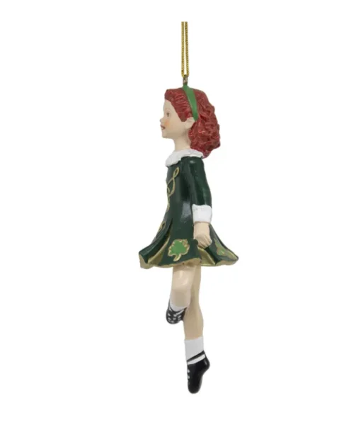 Ornement d'arbre, danseuse traditionnelle irlandaise, fille en costume traditionnel