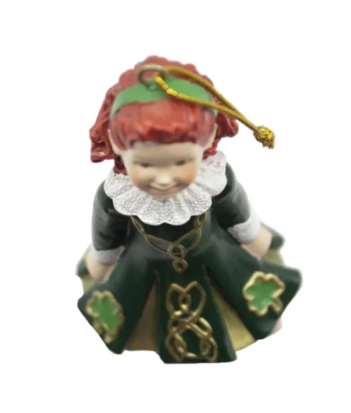 Ornement d'arbre, danseuse traditionnelle irlandaise, fille en costume traditionnel