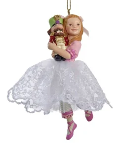 Ornement de Clara, dansante, en robe de dentelle (ornement de 5 po)
