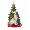 Ornement de épagneul Cavalier King Charles avec sapin