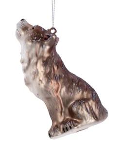 Ornement de verre, Loup gris, Assis