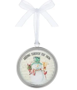 Ornement de zinc, "Dashing Through Snow"