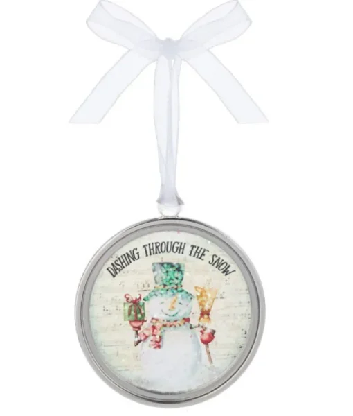 Ornement de zinc, "Dashing Through Snow"