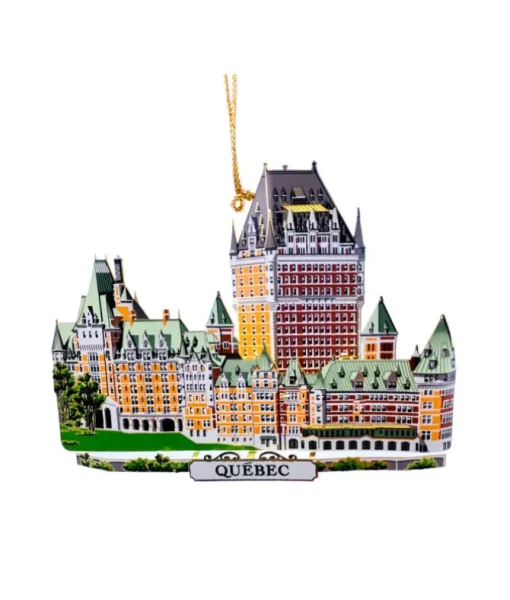 Ornement du Chateau Frontenac en laiton plat doré