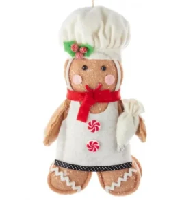 Ornement en peluche, bonhomme en pain d’épices, boulanger