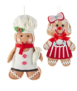 Ornement en peluche, bonhomme en pain d’épices, boulanger