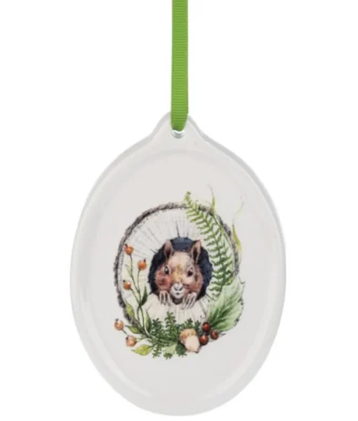 Ornement en porcelaine, écureuil des bois.