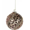 Ornement en verre, boule ornée de bijoux